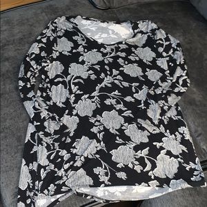L/S uneven hem tunic